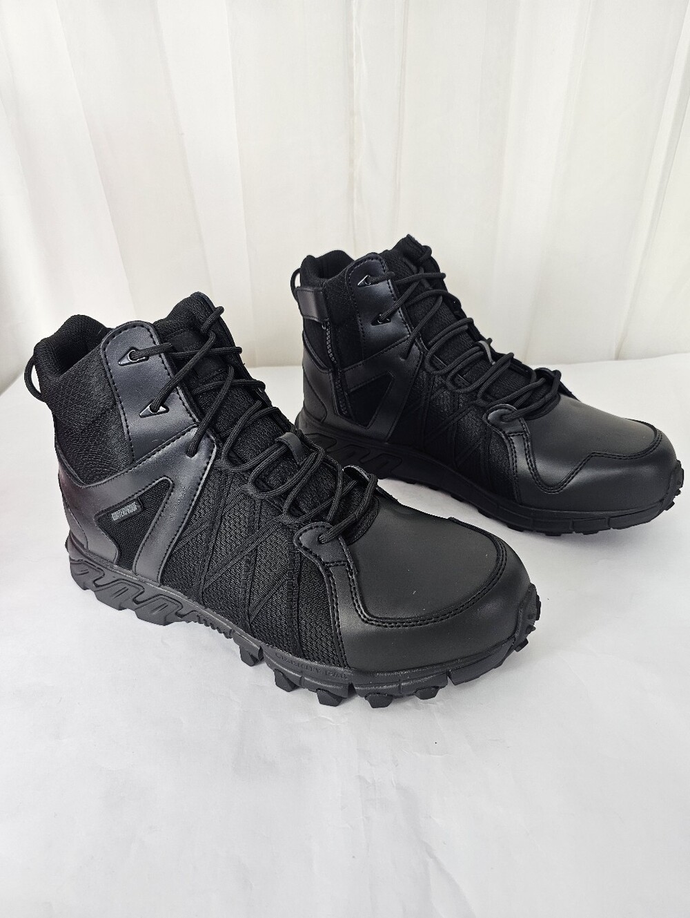 Reebok Work Duty/Uniform Trailgrip 6" Tactical Black Boots Side Zip 13 WIDE -NEW